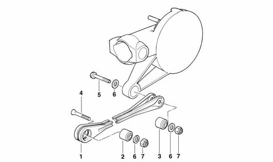 Silentblock of rubber oem 33171458495 for BMW Motorrad K 100 rs, K 1100 Lt, K 1100 RS, R 100 GS, R 100 GS PD, R 100 R. Original piece BMW Motorrad.