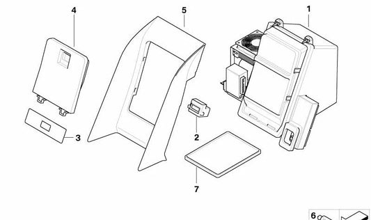 Nevera eléctrica OEM 64117896492 para BMW Serie 7 E65, E66 (todos los modelos compatibles). Original BMW. Ideal para mantener bebidas frías en tu coche.