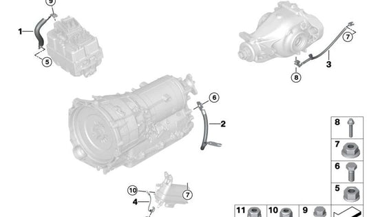 Vis hexagonale avec laveuse OEM 12365A208E6 pour BMW F20, F21, F22, F23, F30, F31, F34, F35, F80, G20, G21, F32, F33, F36, F82, F83, E60, E61, G31, G01, E70, G05, E71. BMW d'origine.