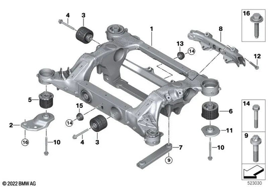 Gummiunterstützung für BMW i20 (OEM 3330688961). Original BMW