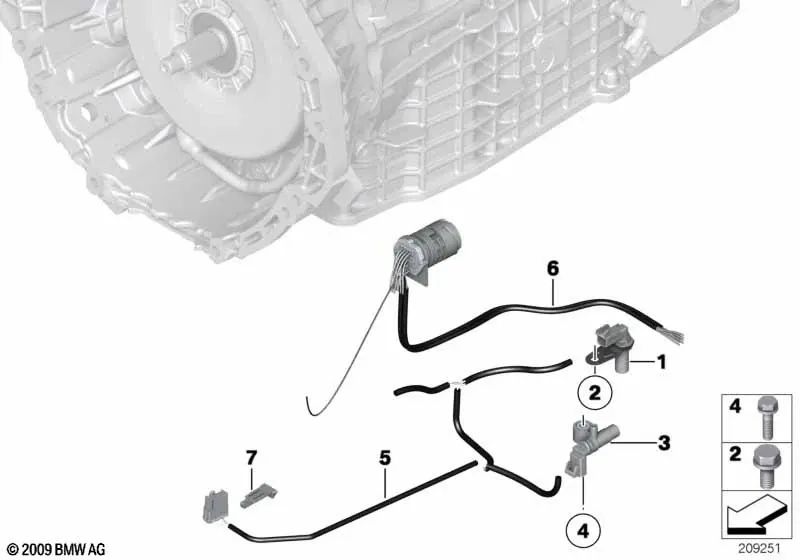 Sensor de número de revoluciones OEM 24357599204 para BMW X6 E72 Hybrid (10/2008 - 10/2011). Original BMW.