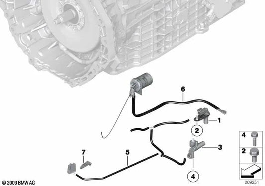 Sensor de número de revoluciones OEM 24357599204 para BMW X6 E72 Hybrid (10/2008 - 10/2011). Original BMW.