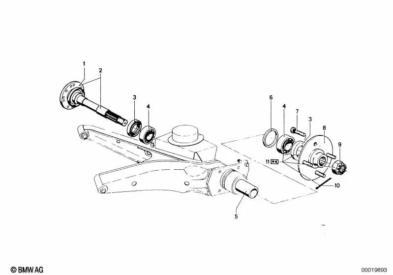 Mitnehmerflansch pour BMW plusieurs modèles / séries (OEM 33413404106). BMW d'origine