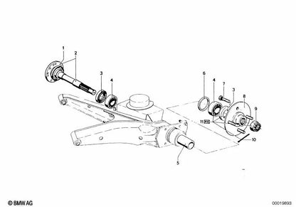 Mitnehmerflansch pour BMW plusieurs modèles / séries (OEM 33413404106). BMW d'origine