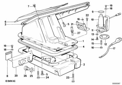 Chapa cobertora OEM 11131308293 para BMW E30 320i, 320is, M3... y más. Original BMW.