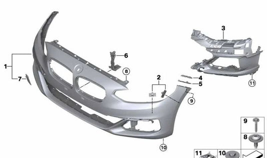 Links Anti -Head -Farmunterstützung für BMW 1 F52 -Serie (OEM 51110050597). Original BMW