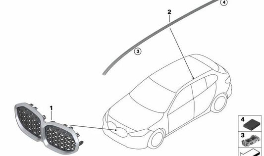 ORNO HOOD LISTO LEFT OEM 51137461829 FOR BMW 1 F40 Series, F70. Original BMW.