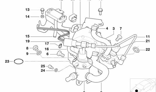 Junta tórica OEM 13821433341 para BMW E36 y E34. Original BMW. Ideal para mantenimiento del sistema CNG.