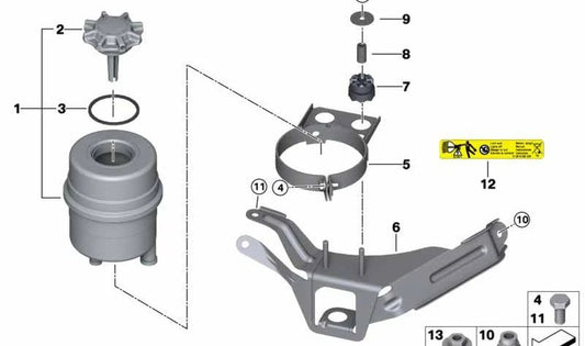 OEM Oil Deposit 32416765408 for BMW E87, E90, E90N, E91, E91N, E92, E93. Original BMW.
