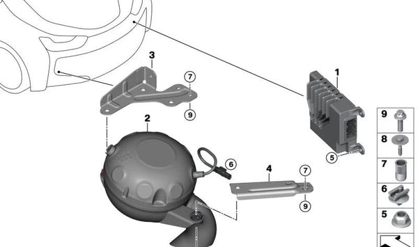 Módulo Active Sound Design OEM 65129442517 para BMW i8 (I12, I15). Original BMW.