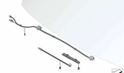 Guía de manguera (Schlauchführung) OEM 61667316346 para BMW F20, F21, F22, F23, F30, F31, F32, F33, F36, F80, F82, F83, F87. Original BMW.