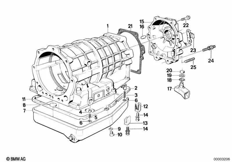 Mola de pressão para BMW Série 3 E21, E30 Série 5 E12, E28, E34 Série 6 E24 Série 7 E23, E32 Série 8 E31 (OEM 24341606170). BMW originais.
