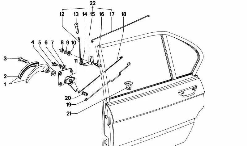 Cubierta izquierda OEM 51211803751 para BMW E10, E12, E21, E24. Compatible con modelos 114, 1502, 1600, 1602, 2002, 2500, 2800, 525, 528, 630CS, 633CSi. Pieza original BMW.