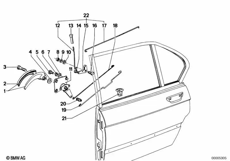 Rechte Abdeckung für die BMW 5 E12 -Serie, 6 E24 -Serie (OEM 51211803752). Original BMW.