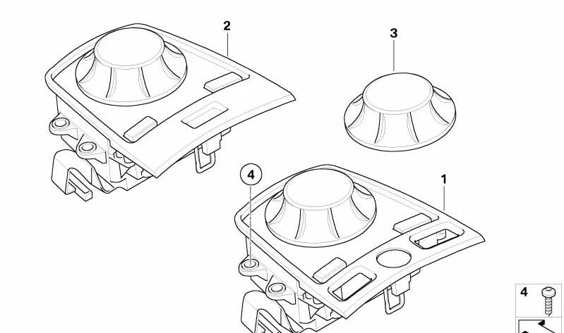 Botón para controlador iDrive OEM 61316920755 para BMW E65, E66. Original BMW.
