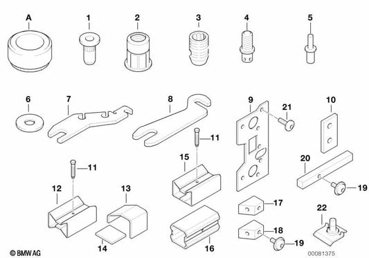 Grampo de porca M6 para BMW Z8 E52 (OEM 41007029667). BMW original