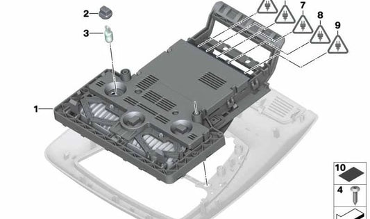Kit reparación módulo mando techo OEM 61319289275 para BMW F07, F10, F11, F01, F02. Compatible con versiones LCI. Original BMW.