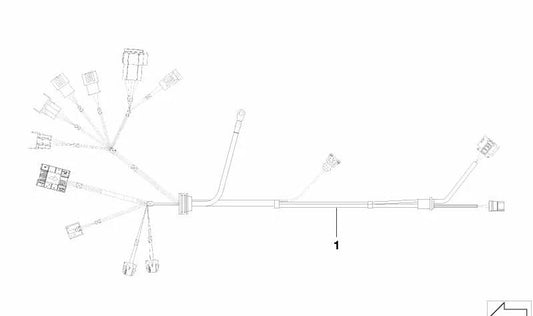 Módulo de transmissão da fiação do motor para BMW E81, E82, E87N, E88, E90, E90N, E91, E91N, E92, E92N, E93, E93N, E84 (OEM 12517570596). BMW original