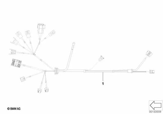 Engine Wiring Harness &amp; Transmission Module for BMW E81, E87N, E88 1 Series, E90, E90N, E91, E91N 3 Series (OEM 12517570551). Original BMW