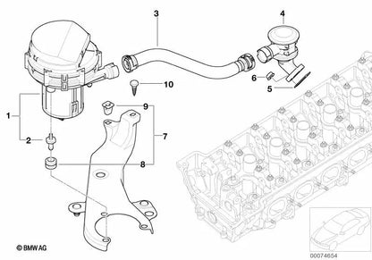 Soporte para BMW Serie 3 E46 (OEM 17112229108). Original BMW.