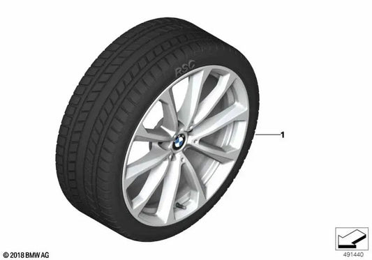 Complete winter wheel RDC for BMW G07 (OEM 36112463420). Original BMW.