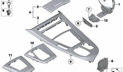 Tapa cenicero OEM 51169150275 para BMW Z4 E89. Original BMW.
