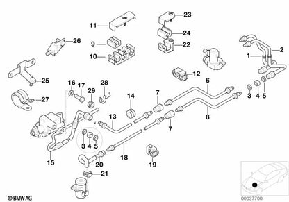 Tubería de retorno para BMW Serie 7 E38 (OEM 37131091126). Original BMW.