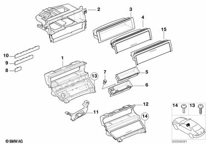Portaequipajes para BMW Serie 3 E46 (OEM 51168230903). Original BMW.