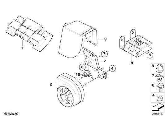 Tilt sensor for BMW X3 E83, E83N (OEM 65753405815). Original BMW