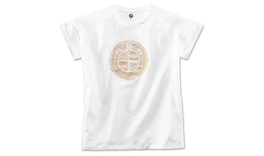 Camiseta con logotipo BMW talla L blanca OEM 80142466125 válida para BMW. Original BMW.