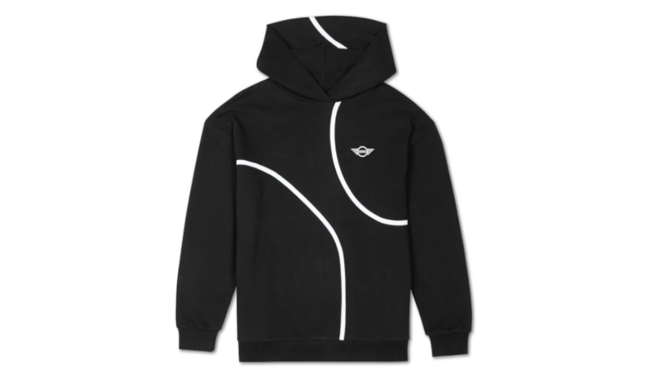 Sudadera con capucha MINI Outline Print hombre negro/blanco talla XXXL OEM 80145B32074 válido para MINI Original MINI