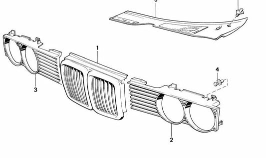 Grade do lado direito 51131964862 para BMW E32. BMW original.