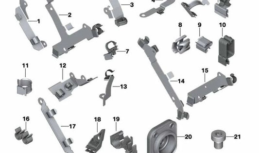 Soporte sensor nivel de aceite OEM 12527574385 para BMW E60, E61, E63, E64, E65, E66. Original BMW.