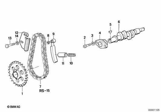 BMW R248 Albero a camme (OEM 11311335182). BMW originale
