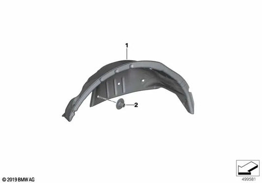 Rear right wheel arch sound insulation for BMW Z4 G29 (OEM 51487456428). Original BMW.