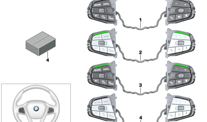 Contrôle multifonction OEM 61315A43F12 pour BMW G05, F95, G06, F96, G07, G09. BMW d'origine.