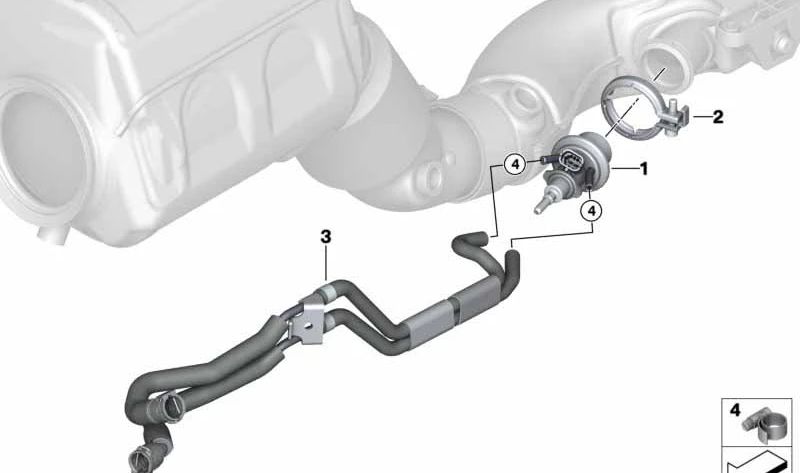 Conducción ida/retorno módulo dosificador OEM 17128519112 para BMW X5 F15, X6 F16. Original BMW.