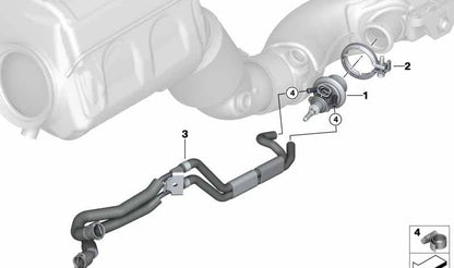 Conducción ida/retorno módulo dosificador OEM 17128519112 para BMW X5 F15, X6 F16. Original BMW.