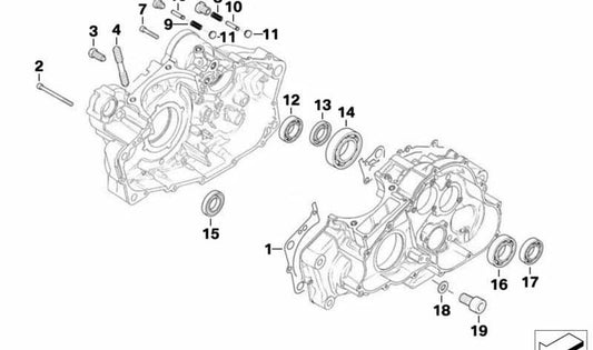 Retén de aceite salida de motor OEM 11112343018 para BMW Motorrad F 650 (FE169), F 650 ST, F 650 GS, F 650 GS Dakar, G 650 X. Original BMW Motorrad.