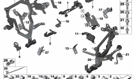 OEM support 12517580949 for BMW F07, F10, F11, F06, F12, F13, F01, F02. Original BMW.