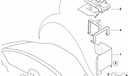 Cubierta del Caja de la Batería para BMW Z4 E85 (OEM 51478040193). Original BMW