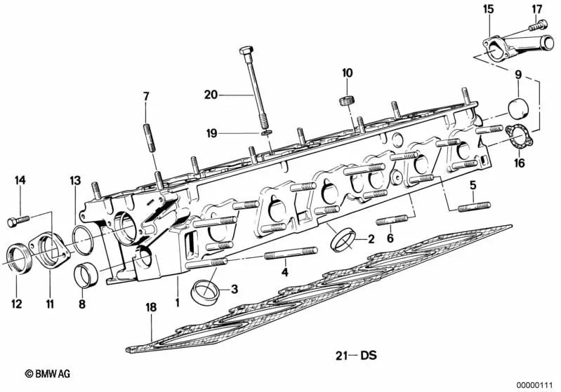Scheda senza amianto per la serie BMW 3 E21, E30 Series 5 E12, E28, E34 (OEM 11121726721). BMW originale.