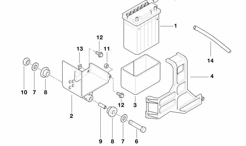 Estribo delantero OEM 61212346401 para motos BMW F650, F650 ST. Original BMW Motorrad.