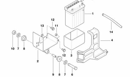 Estribo delantero OEM 61212346401 para motos BMW F650, F650 ST. Original BMW Motorrad.