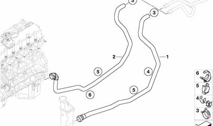 Soupchoir Radian à Vessel d'extension OEM 64216939219 pour BMW E85, E86 Z4 2.0i, 2.5i, 2.5SI (2005-2008). Connectez le radiateur avec le navire d'extension. BMW d'origine.