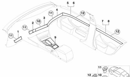 Tuerca de muelle OEM 51458220836 para BMW Serie 5 E39 y Phantom RR1. Original BMW.