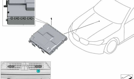 Sensor tátil de ventilação frontal direita OEM 61316827330 para BMW G11, G12. BMW original.