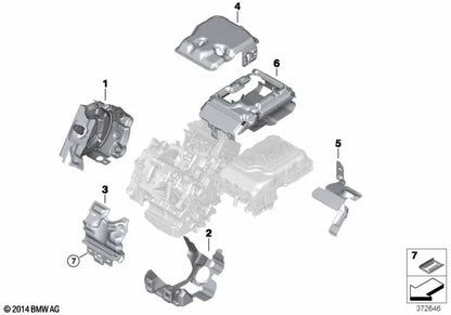 Intake System Cover Cap for BMW i I01, I01N (OEM 17738535503). Original BMW.