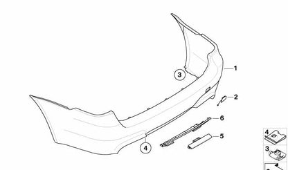 Refuerzo central inferior OEM 51127897774 para BMW E60, E61. Original BMW.