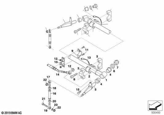 Stabilizzatore posteriore per BMW 3 E46, F30, F80 (OEM 33532486250). BMW originale